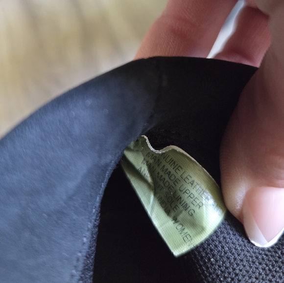 Timberland‎ Baychester Black Leather Suede Ankle Boots Womens 8 Heeled Booties - Picture 11 of 13